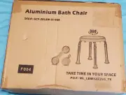 F004 Aluminum Bath Chair Round 360° Swivel Bath Chair Adjustable Shower Stool