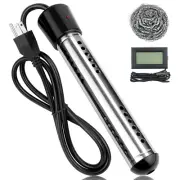Immersion Water Heater Electric, 2000W Portable Hot Water Heater with Digital LC