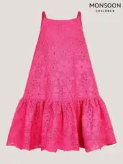 Monsoon Pink Harper Lace Daisy Bow Dress (W49634) | $102 - $111