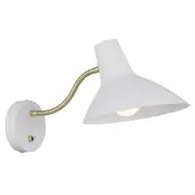 Farrah Short Arm White Reading Wall Light