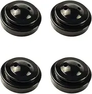 4PCS Black Desk Flag Holders, 2 Holes Plastic Mini Flag Holder Round Base Miniature Flag Stands for Home Office Conference Desktop Display Decor