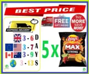 5 LAYS MAX STRONG HOT CHILLI & LIME Potato Chips Crisps Snack 120g-FREE GIFT,SHI