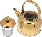 UTHCLO Stainless Steel Filter Teapot with Strainer Handheld Capacity Kettle for Induction Cooker Gas Stove for Herbal and Tea at Home Office