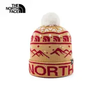 在飛比找蝦皮商城優惠-The North Face北面兒童棕色舒適保暖毛球設計毛帽