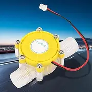 ElgnAura 12V DC Water Turbine Generator High Efficiency Micro - Hydro Hydroelectric Power Energy Generator (F50 80V Amarillo transparente)