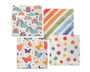 bulk 960 Rainbow Napkins 2Ply 4 Assort 33x1cm
