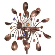 190CM Windmill Art Decor LED Light Solar Powered Wind Spinner Garden Yard Lawn