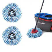 2 Pack Mop Replacement Heads for O-Cedar Spin Mop Microfiber Spin Mop Refills