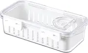 Fridge Organizer, Refrigerator Organizer and Storage, Fruits Storage Container for Refrigerator with Removable Colander, Airtight Food Storage Container, Refrigerator Organizer, For Vegetables and