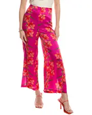Borgo De Nor Halia Hammered Satin Silk Pant
