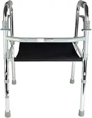 Convenient Height Adjustable Lightweight Foldable Rollator Walker with Seat for Adult Seniors Disabled