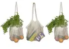 Cotton Mesh Grocery Bags - Reusable Grocery Net Bags - 100% Cotton Mesh Tote ...