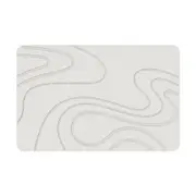 New Oriental Hard Diatomite Bath Mat (Flow) 60x39CM Quick Absorption Anti-Bacterial - Off White