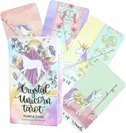 EIH1 Crystal Unicorn Tarot, Unicorn Themed Tarot Cards, 78 Cards, Multi-Coloured, A
