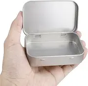 6X Metal Hinged Tin Box Container Blank Portable Small Storage Container Case AU
