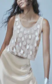 [By Malene Birger] Exclusive Hys Mother-of-Pearl Linen-Blend Top