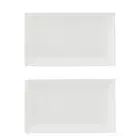 2x Maxwell & Williams White Basics Rectangular Serving Platter 27x16cm Porcelain