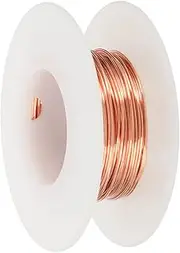 uxcell 99.9% Pure Copper Wire for Jewelry Making, 22 Gauge (0.6mm) Copper Craft Wire 24.6 Feet Beading Jewelry Making Supplies for Crafting Wreath Electroculture Gardening