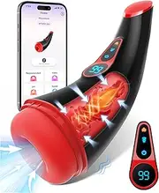Male Masturbator Men Sex Toys - Adult Toys Male Masturbators with 9 Sucking & 9 Vibrating Modes, 3D Realistic Textured Sleeve Heating Mens Sex Toy Male Stroker, LCD Display Pocket Pussy for Men