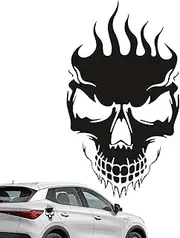 Skull Stickers and Decals - Skull Decals for Trucks, Decorative PVC Precision Cutting Stripe Decoration| Skull Design Reflective Car Decals Waterproof Gothic Skull Decor for Refrigerator Laptop Motor
