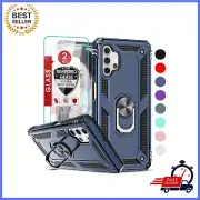 Galaxy A32 5G Case With 2 Tempered Glass Screen Protectors Magnetic Ring Holder
