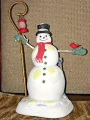 HALLMARK Keepsake SNOWMAN MUSIC BOX Christmas 2000 THOMAS KINKADE Let It Snow