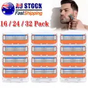 16-32pcs Shaving Razor Blades Refills Compatible for Gillette Fusion 5 Proglide