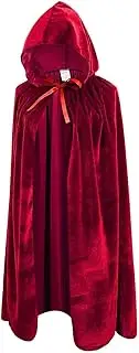 Ourlove Fashion Kids Velvet Cape Cloak with Hood Unisex-Child Cosplay Halloween Christmas Costume