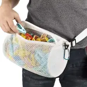 Honeycomb Mesh Zippered Clothespin Bag for clothesline, Waist Pack Many Ways ...