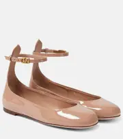 [Valentino Garavani] Valentino Garavani Tan-Go patent leather ballet flats AU 4 neutrals