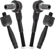 TRQ Front Inner & Outer Tie Rod Set Driver & Passenger Side Inner & Outer Compatible with 2002-2004 Audi A6 A6 Quattro 2002-2005 Allroad Quattro 2000-2002 S4 2002-2003 S6