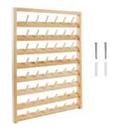 NW 48 Spools Wooden Thread Holder Sewing and Embroidery Thread Rack and Organ...