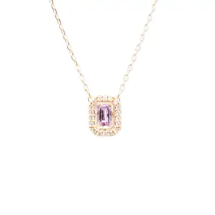 SWAROVSKI Millenia 璀璨八角形切割紫色水晶玫瑰金項鍊