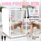 8L Mini Beauty Fridge Portable Cosmetics Refrigerator LED Makeup Mirror Cooler