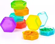 7 Packs Small Pill Organizer, Travel Pill Box Portable 7 Day BPA Free Mini Pill Organizer for Pocket Purse Briefcase Travel Pills Medicine Cod Liver Oil Storage Box