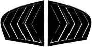 Rear Triangular Shutters Panel Decoration Cover Trim Compatible with BMW 5 Series E60 2004-2010 Car Styling Exterior Accessories(Black)