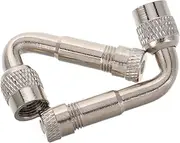 Generic 2pcs Car Valve Extension Rod Valve Stem Adapter Tire Valve Extension Valve Stem Extenders Tire Valve Fill Extension Valve Stem Extensions Car Valve Stem Extender Chrome Silver
