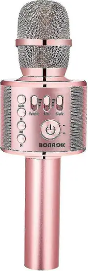 Bonaok Wireless Bluetooth Karaoke Microphone 3-in-1 Portable Handheld Mic Speaker Compatible With All Smartphones Gifts Compatible With Girls Kids ...