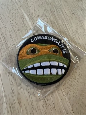 TMNT Ninja turtles Cowabunga Vintage Tactical Military Morale Patch Hook loop