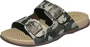 [Revs] Lochy - Men’s Double Strap Reflexology Massage Sandals, Camo US10