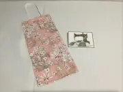Toilet Roll Holder For 2 Rolls- May Gibbs. Pink Design Cotton Fabric, New