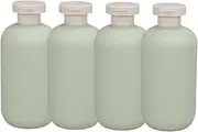 Housoutil Sleek Avocado Shower Gel Bottles 4pcs Shampoo Dispensers Empty Shampoo Conditioner Bottles 300ml Travel Size