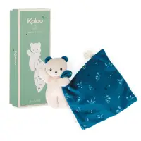 在飛比找momo購物網優惠-【KALOO】Carre douceur 熊熊安撫巾(深夜藍