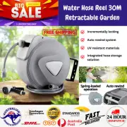 Retractable Hose Reel 30M Garden Water Auto Rewind Spray Gun