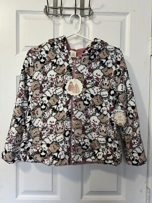Girls Emma & Elsa Zipper Sweater Reversible Jacket Soft and Cozy XL