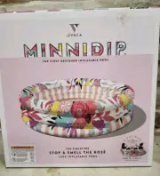 Minnidip "Stop &Smell The Rose" Luxe Inflatable Designer Adult Kiddie Pool