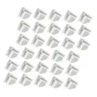 50pcs Modular Storage Cube Connectors Durable Plastic 2.40X2.30X2.30CM White