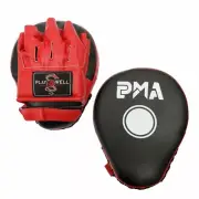 PMA Deluxe Vinyl Curved Focus Pads Mitts Boxing MMA Target Hook And Jab Punch