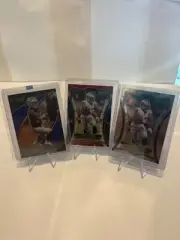 Josh Jacobs Card lot- Select Tricolor prizm /199, Select Blue /75, Select base