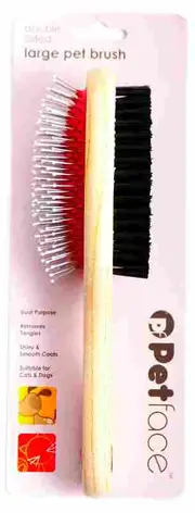 Double Sided Wooden Brush - LRG - Dog Grooming Brush